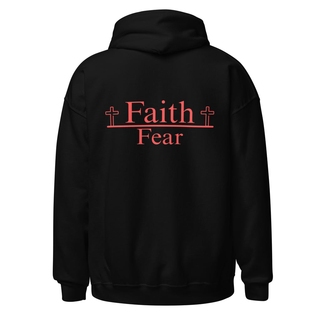 Unisex Hoodie Black/Red Faith Over Fear