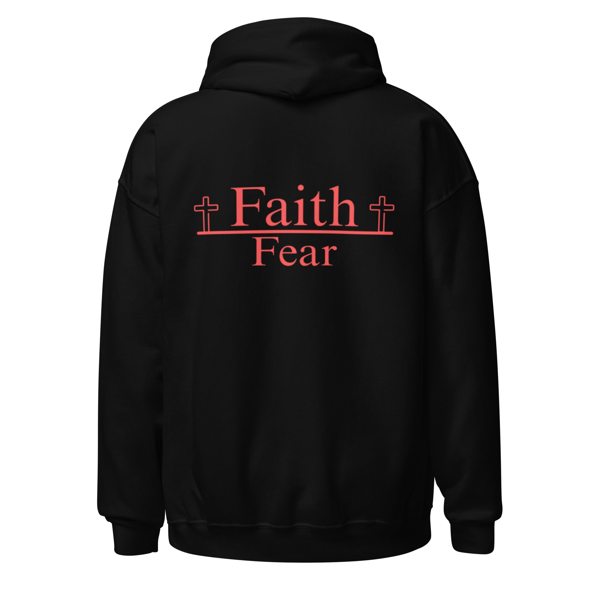 Unisex Hoodie Black/Red Faith Over Fear