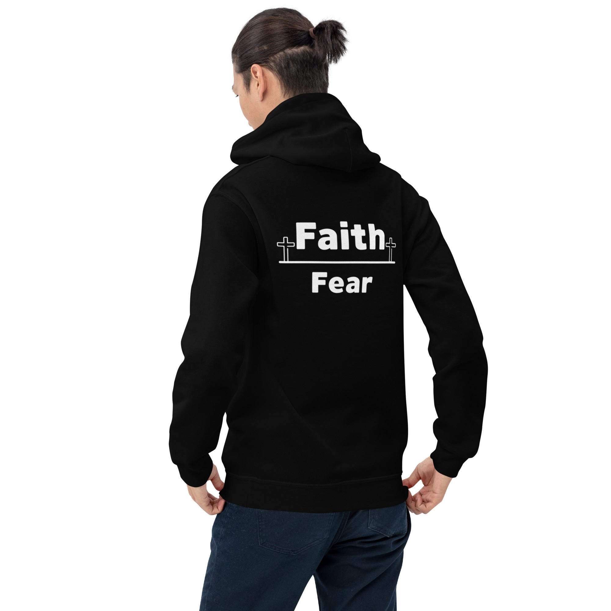 Unisex Hoodie Black/White Faith Over Fear