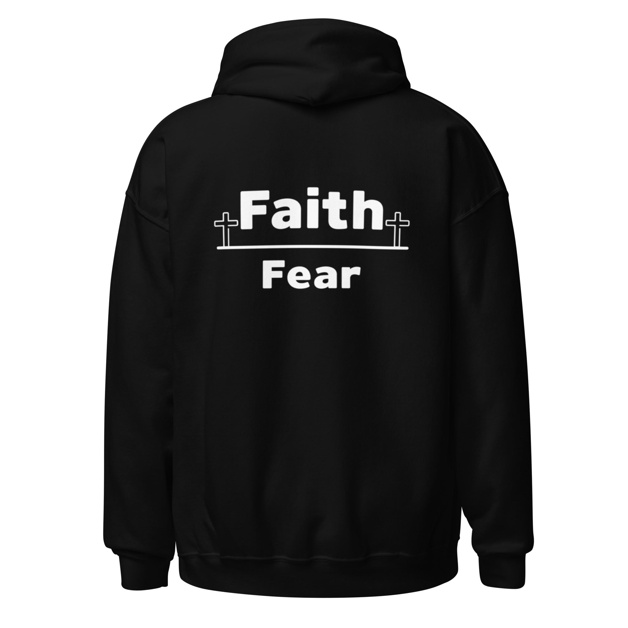 Unisex Hoodie Black/White Faith Over Fear
