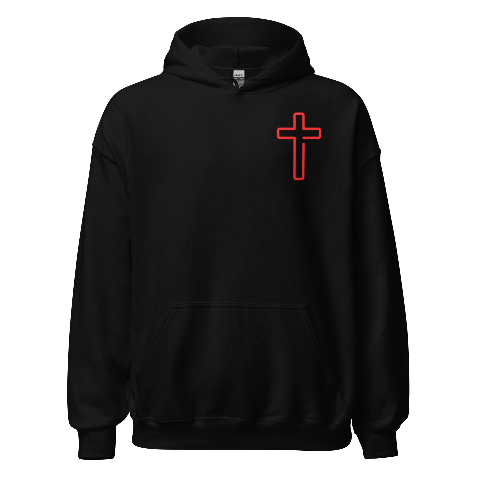 Unisex Hoodie Black/Red Faith Over Fear