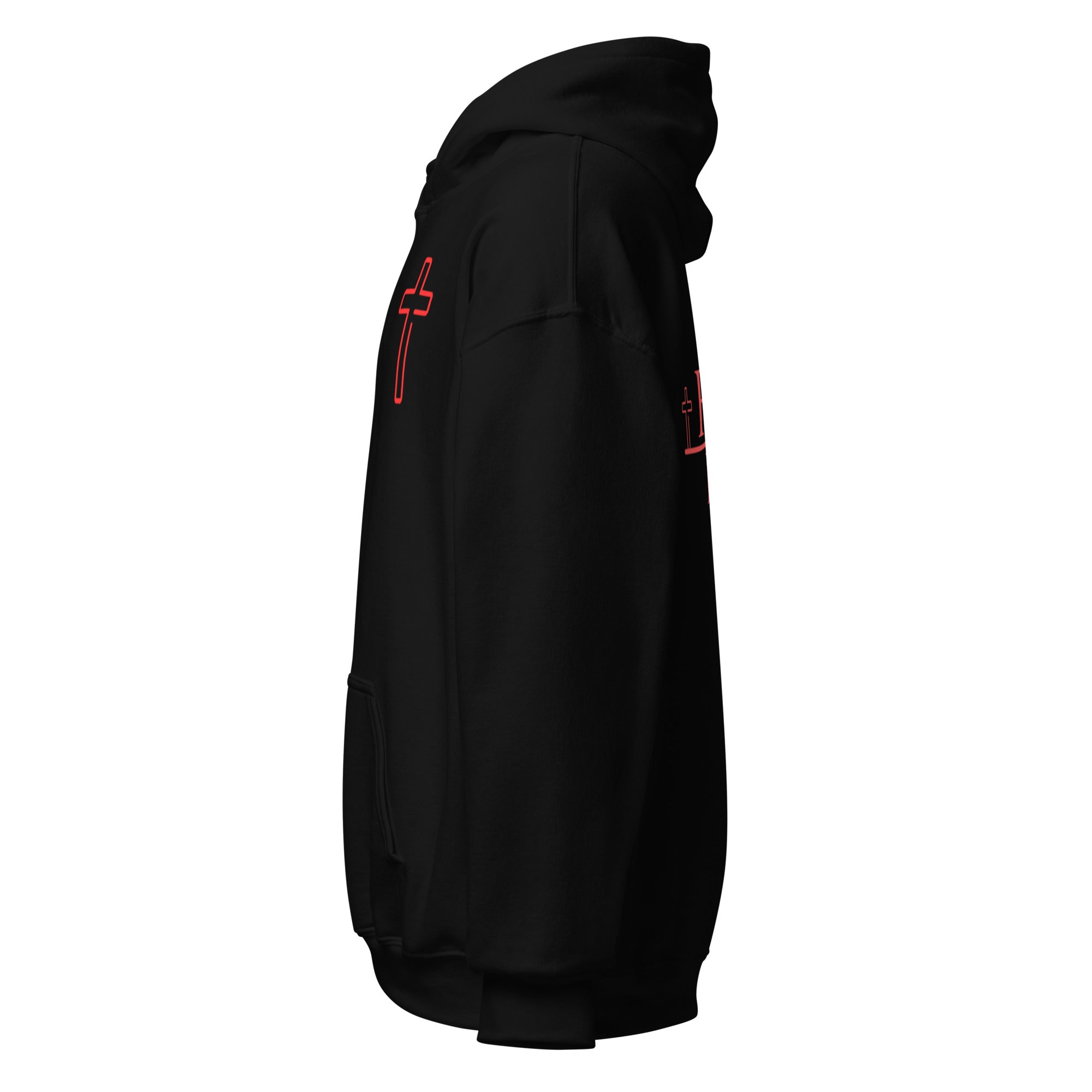 Unisex Hoodie Black/Red Faith Over Fear