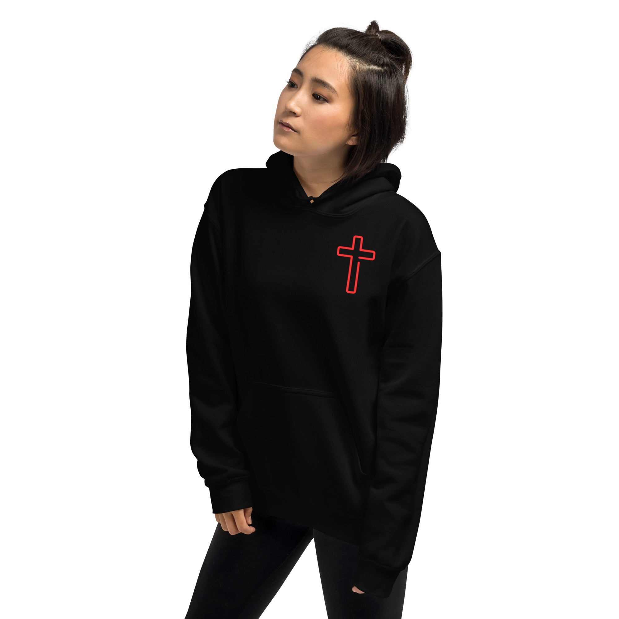 Unisex Hoodie Black/Red Faith Over Fear