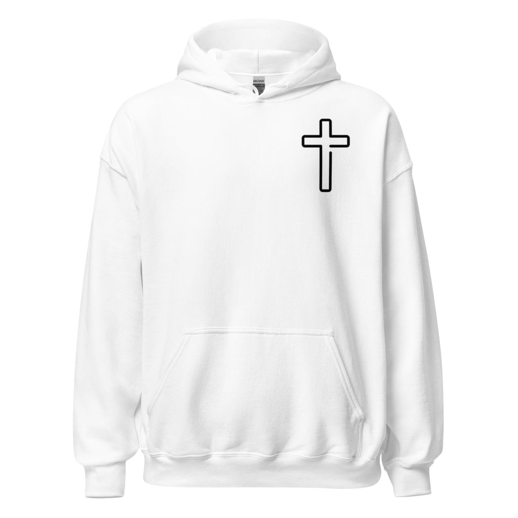 Unisex Hoodie White/Black Faith Over Fear