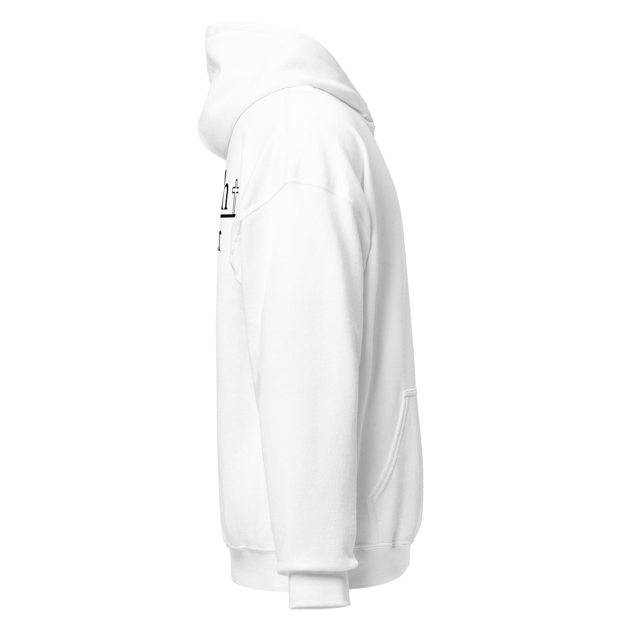 Unisex Hoodie White/Black Faith Over Fear