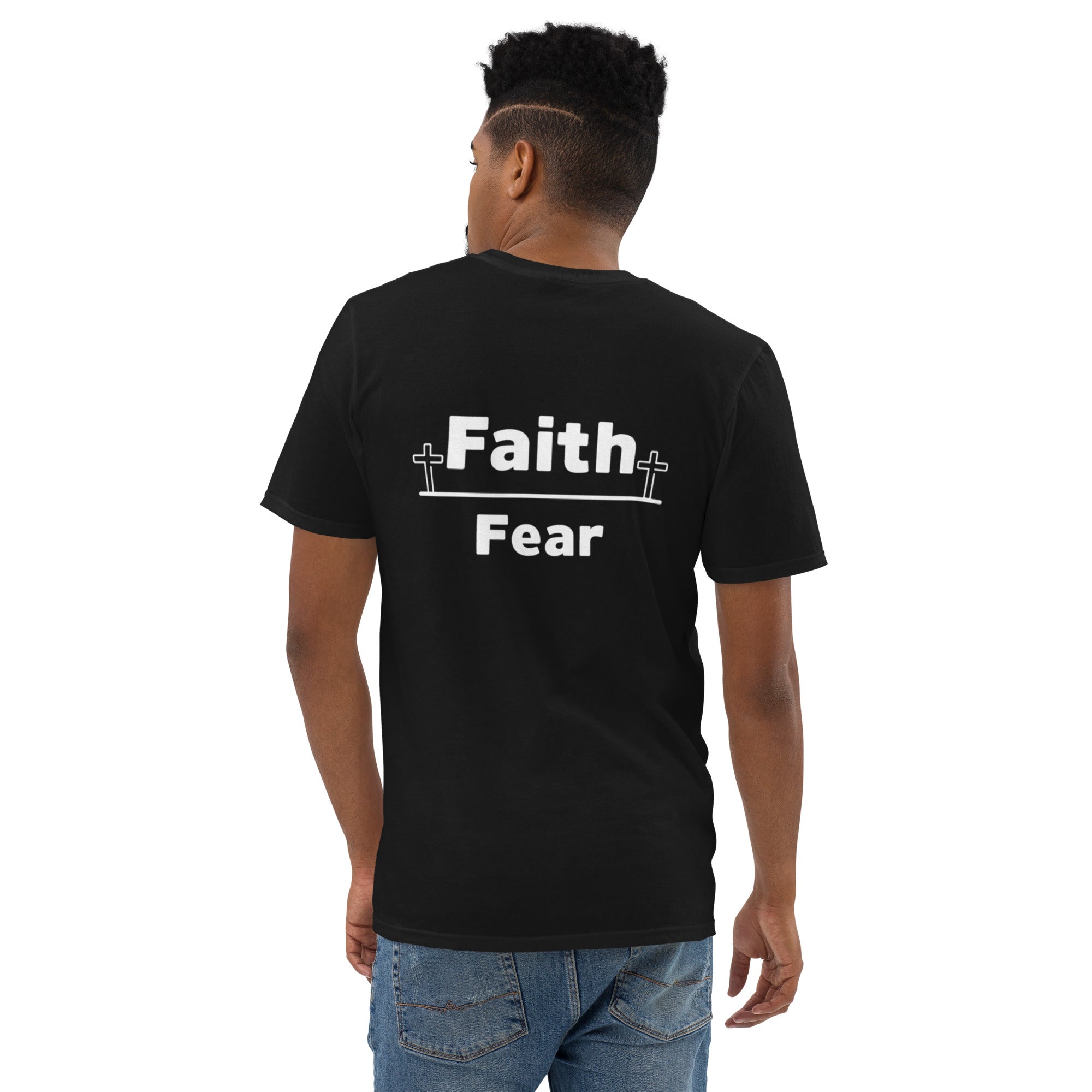 Faith Over Fear T-Shirt Black/White