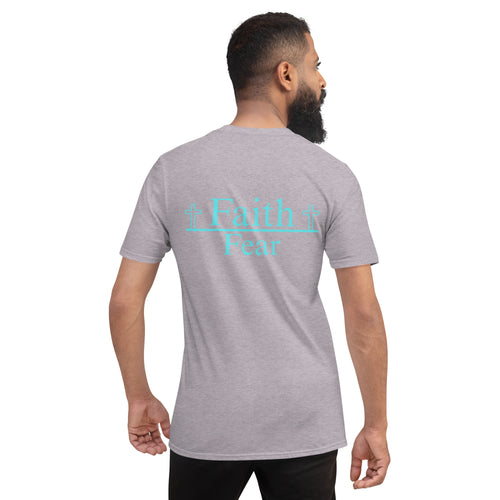 Faith Over Fear T-Shirt Grey/Teal