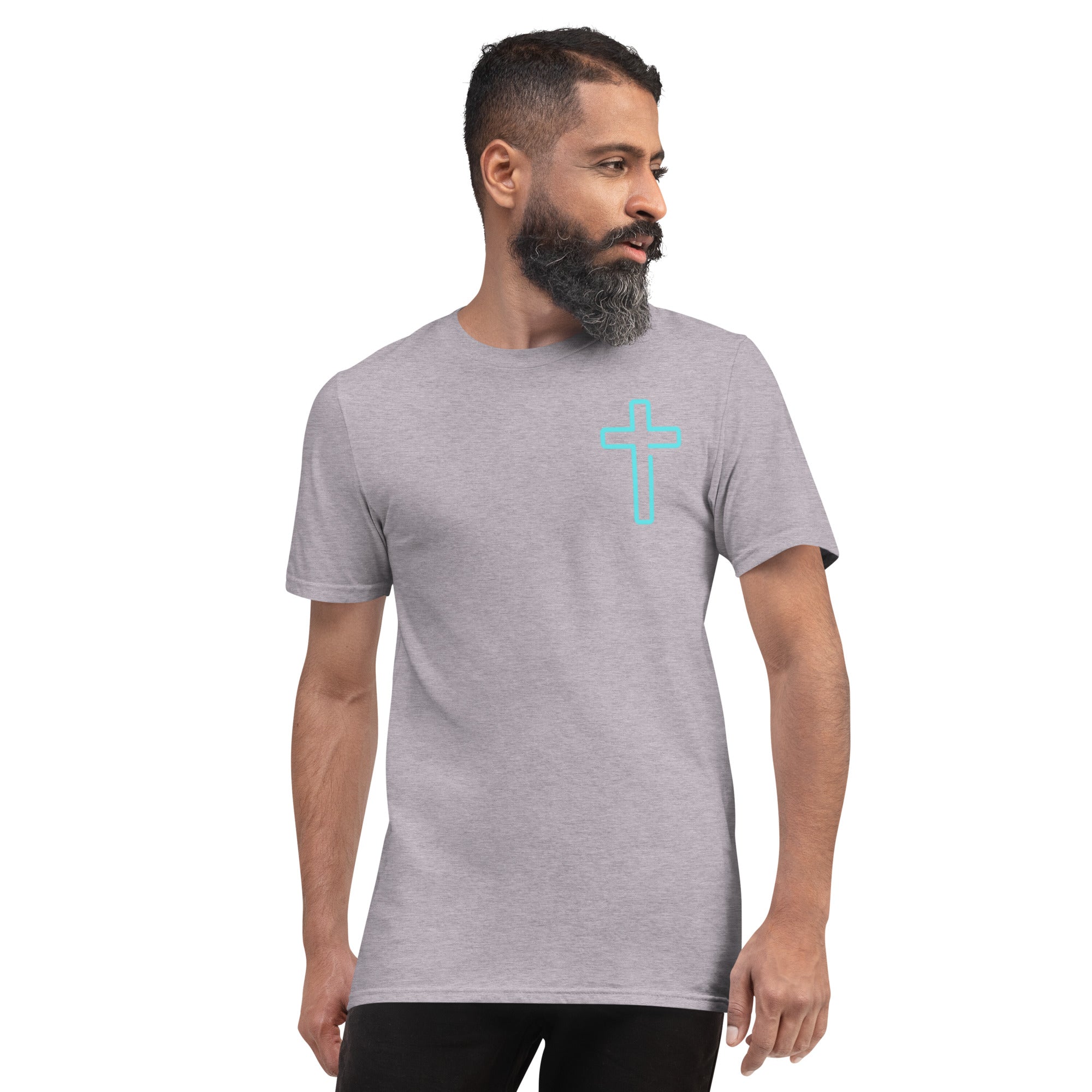 Faith Over Fear T-Shirt Grey/Teal