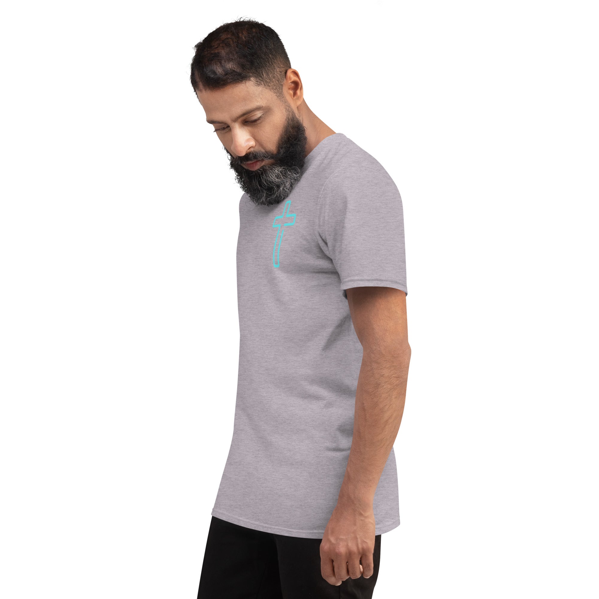 Faith Over Fear T-Shirt Grey/Teal