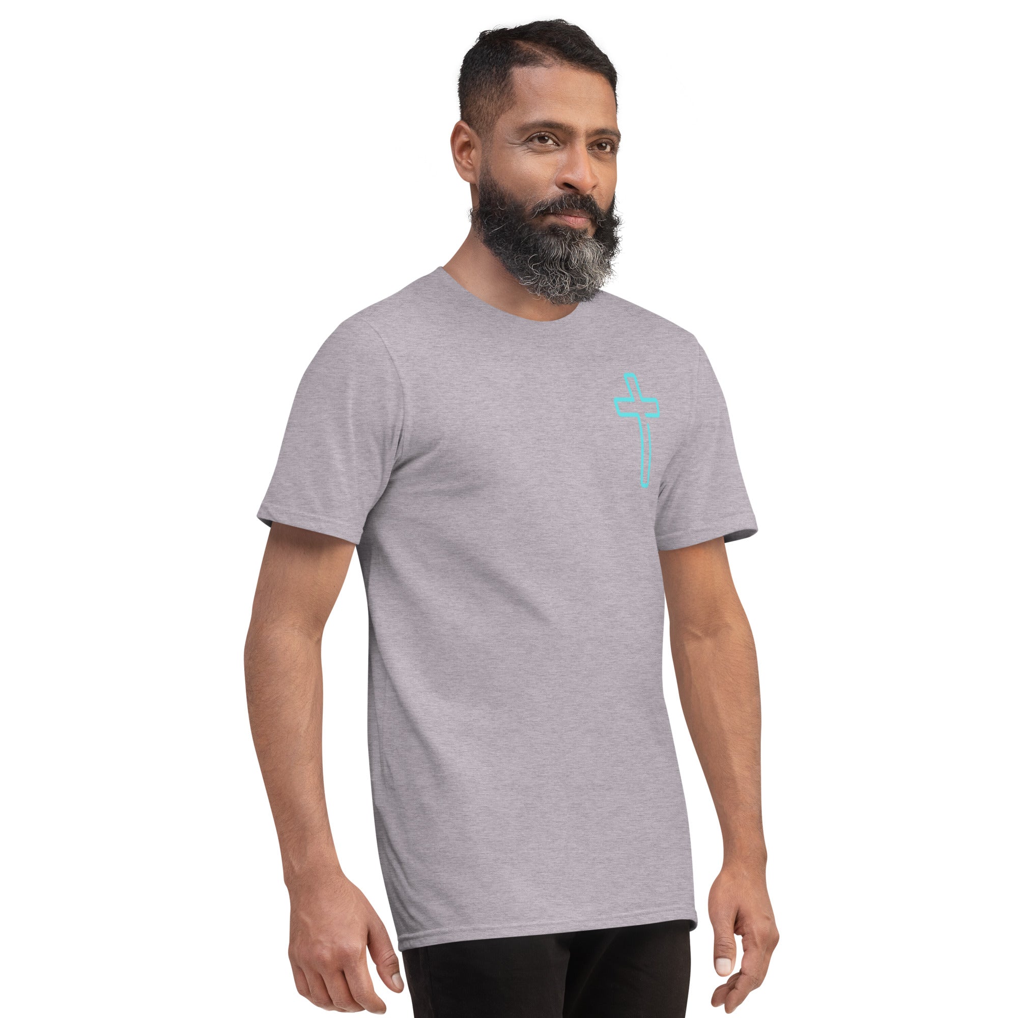 Faith Over Fear T-Shirt Grey/Teal